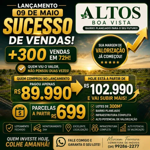  OPORTUNIDADE IMPERDÍVEL! ?<br>? ALTOS BOA VISTA