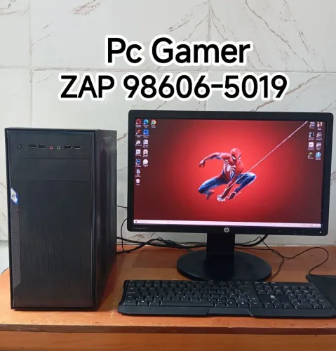 Computador Gamer AMD 3.70 Placa de video Radeon Monitor LED 22 HP