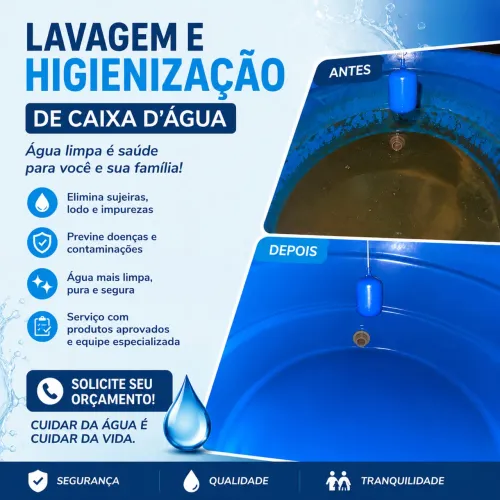 Lavagem de caixa d?água 