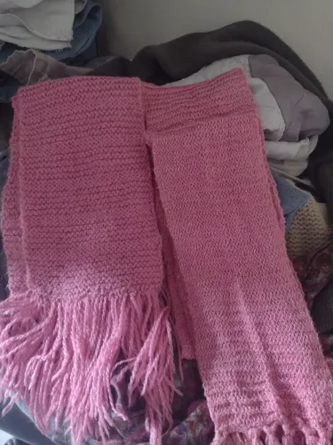 Cachecol infantil rosa