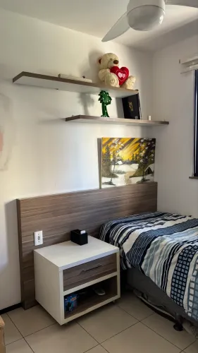 Quarto completo - Criado mudo, prateleiras, testeira e painel tv