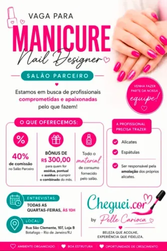 3 vagas para manicures