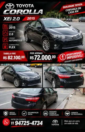 Toyota Corolla XEI 2.0 Flex 16V Aut. 2015