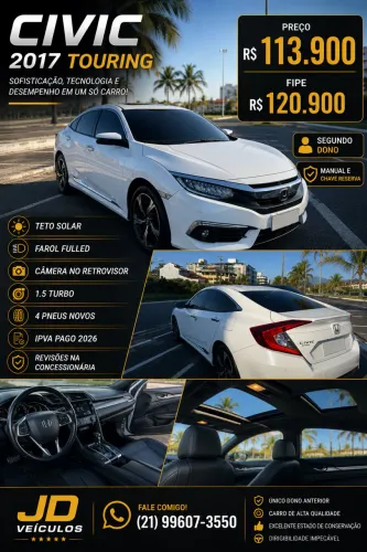 Honda Civic Sedan Touring 1.5 Turbo 16V Aut.4p 2017