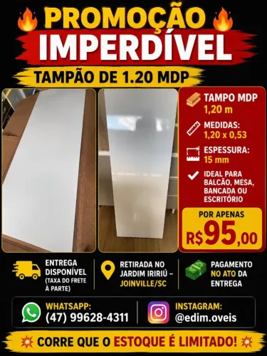 Tampo de 1.20 material Mdp novo!