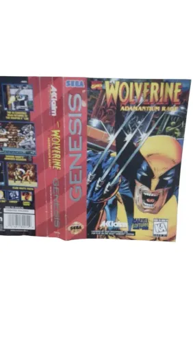 Capa do jogo de mega drive Wolverine adamantium rage sega genesis
