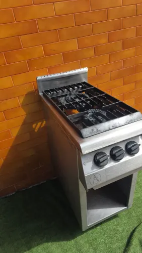 Fogao industrial inox Berta baixa pressão 