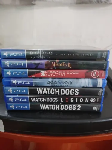 Lote 7 Jogos Ps4 - Playstation 4 Mídia Física | God of war Ragnarok, Diablo e mais
