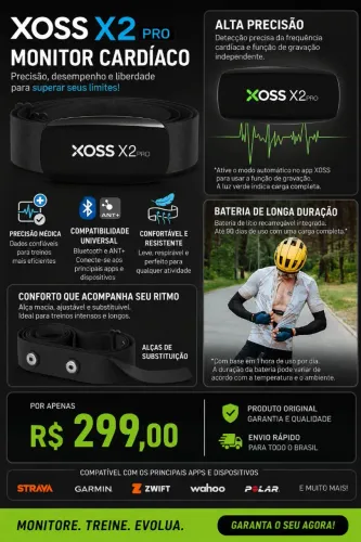 Cinta Cardíaca Xoss X2 pro 