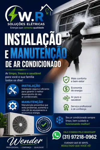 Venda instalação e manutenção de ar-condicionado.