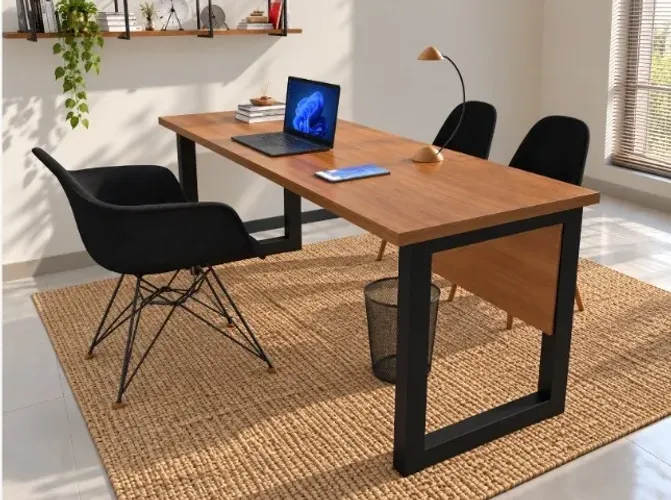 Mesa de Escritório Office Oak Wood L120cm X P60cm x A74cm