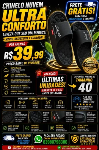 Chinelo de EVA simples, versátil, sola macia e casual, antiderrapante.