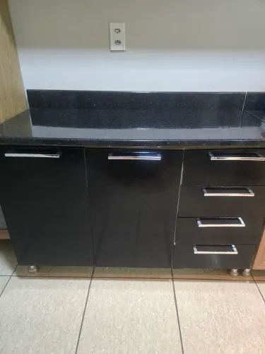 Balcão de cozinha preto - ótimo estado