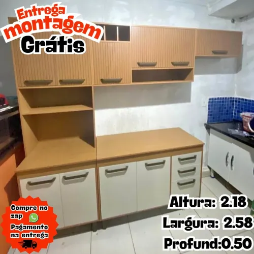 Armário de cozinha Barcelona 2.58m