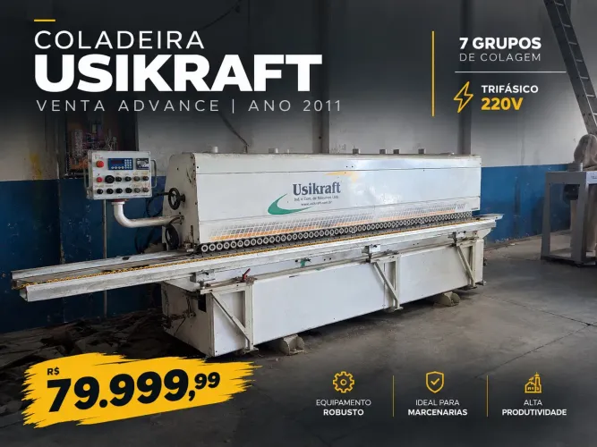 Coladeira de Borda Usikraft Venta Advance 7 Grupos Trifásica 220V