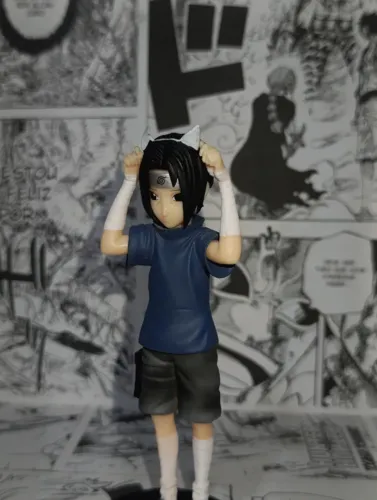 Action Figure Sasuke Uchiha Neko Com Orelhas de Gato - Naruto Clássico