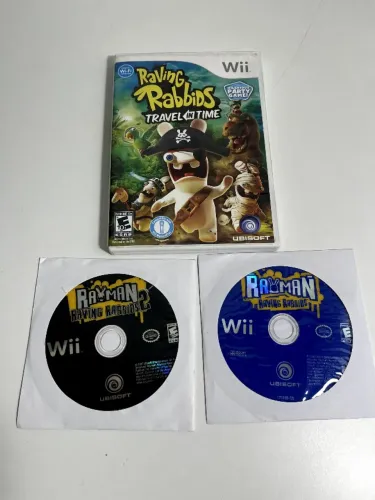Lote Jogos Originais Wii - Rayman Raving Rabbids