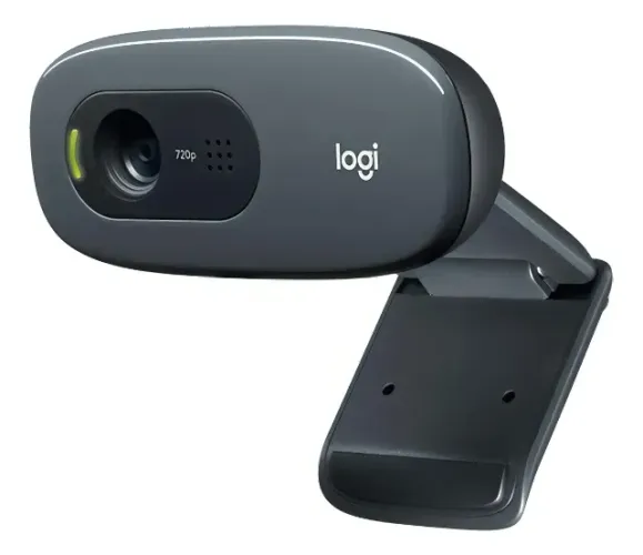 Webcam Logitech C270, Resolução Hd 720p/30fps, Microfone Cor Cinza