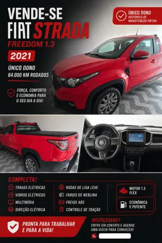 Fiat Strada Freedom 1.3 Flex 8V CS Plus 2021