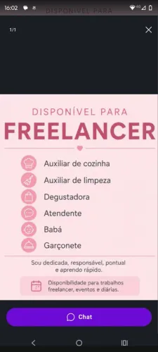 Ofereço meus serviços de freelancer