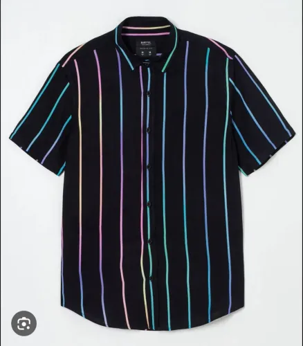 Camisa Curta Listrada