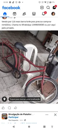 Bicicleta barra forte