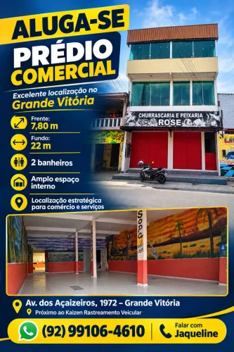Aluga- se Ponto Comercial, localizado na via Principal do Grande Vitória.