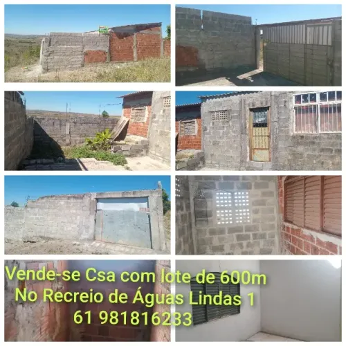 Vende-se casa com lote de 600m em Águas Lindas II