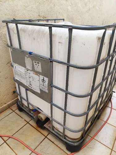 Container IBC 1000L Aberto com Grade Metálica