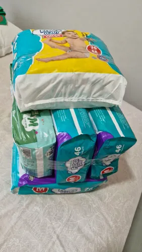 200 Undades de Fralda Flock Baby tamanho M de 5 a 10kg, ganhe 1 pct de fralda calça M