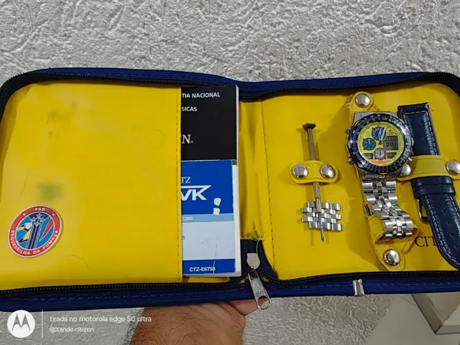 Relógio Citizen navihalk c300 esquadrilha da fumaça completo 