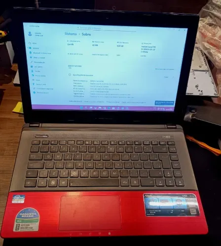 Notebook Asus K45A Vermelho | Intel Core i5 | 8GB RAM | SSD 240GB | Perfeito Estado