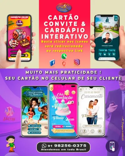 Convite, Cartão e Cardápio Interativo Digital Ecológico ( Mais Praticidade )