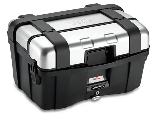 Baú Moto Givi Trekker Trk46n 46l Prata - Lateral Ou Traseiro