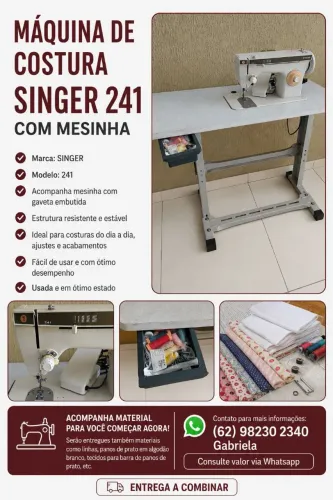 Máquina de costura Singer 241 com Mesa