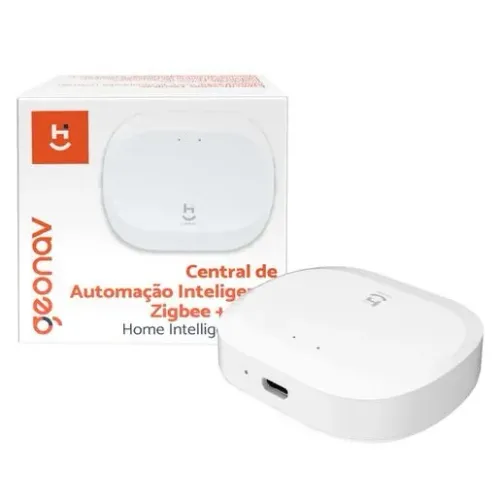 Central de Automação Inteligente Zigbee + Wi-Fi Geonav Compatível com Alexa, Branco