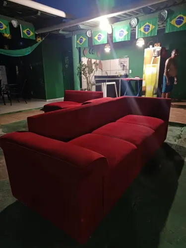 Sofá Vermelho de canto
