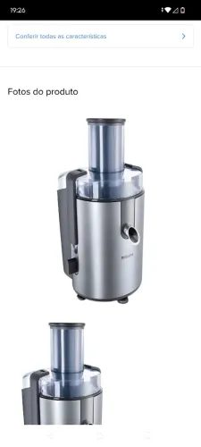 Centrífuga de alimentos e extratora de suco Walita Philips