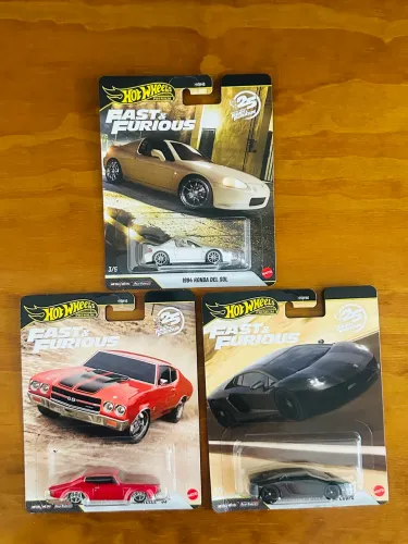 Coleção Hot Wheels Premium Velozes e Furiosos Chevelle Lamborguini Desol