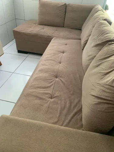 Sofa de canto com puff 2 e 3 lugares