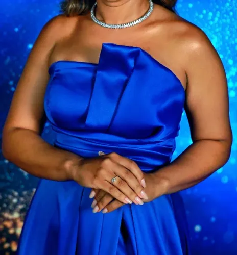 Vestido de Gala Formatura Premium - Azul - Único dono, Usado 1x - Novo