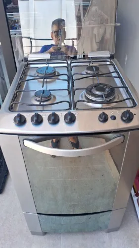 Fogão inox 4 bocas Eletrolux