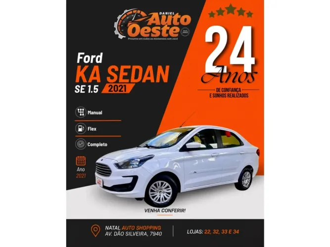 Ford KA 1.5 Sedan SE Plus 12V Flex 4P Mec. 2021
