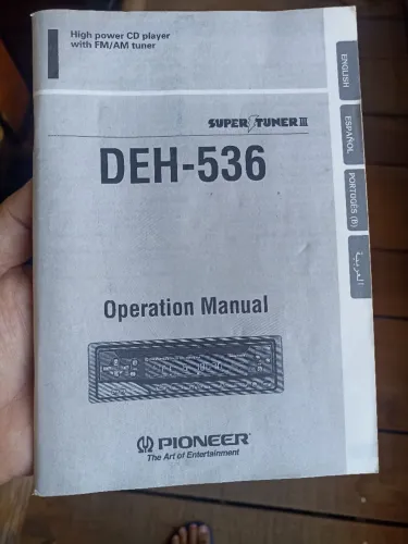 Livro manual do som Pioneer DEH-536