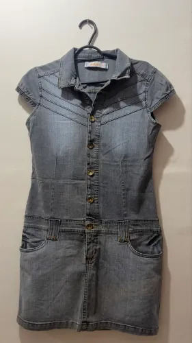 Vestido Jeans Feminino 