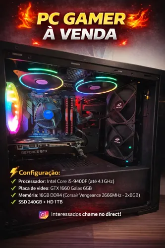 PC Gamer GTX 1660 6GB / i5 / 16GB RAM / SSD + HD