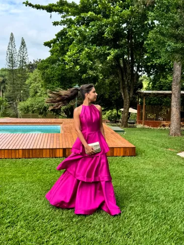 Vestido de festa rosa