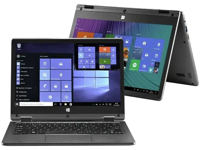 notebook tablet 2 em 1 m11w 11.6 cinza 2gb+32gb - nb258 multilaser touch screen full hd
