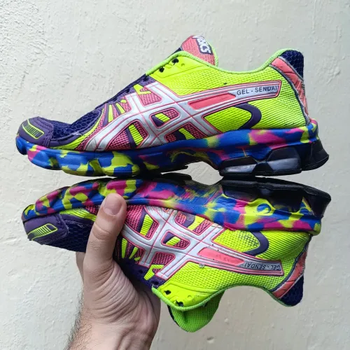 Tênis De Corrida Asics Gel-Sendai Colorido Neon 39 - Solado está novo