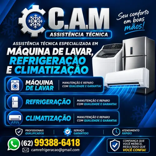 Assistência Técnica Geladeira/Ar Condicionado/Máquina de lavar/ Aparecida De Goiânia/Goi